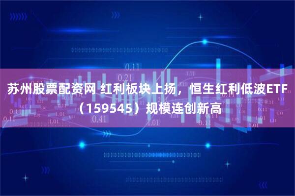 苏州股票配资网 红利板块上扬，恒生红利低波ETF（159545）规模连创新高